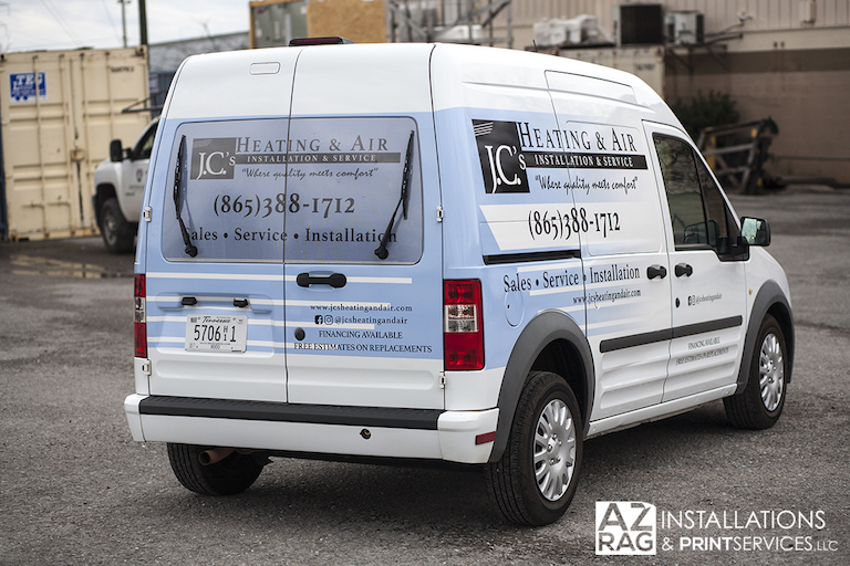 JC’s Heating and Air Knoxville Ford Transit Wrap
