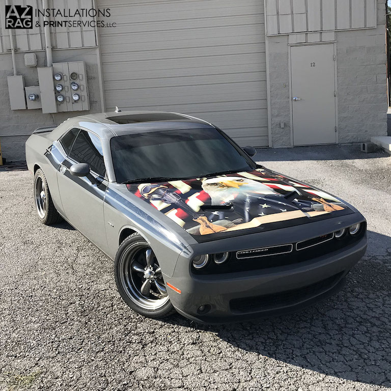 Dodge Challenger Custom Hood Wrap