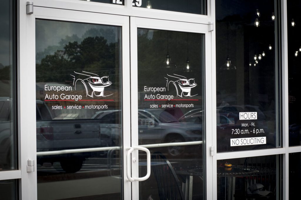 European Auto Garage Door Decals