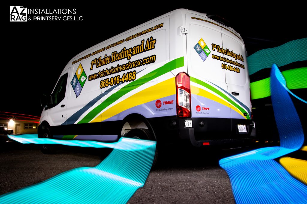 HVAC van wrap - Knoxville Tennessee