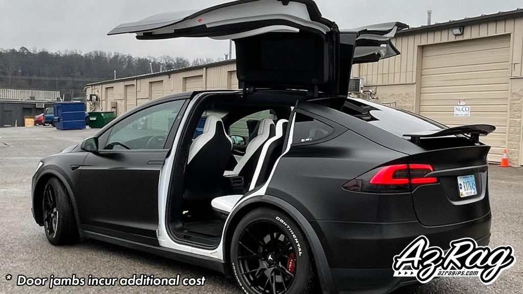 Satin Black Model X - Tesla Vinyl Wrap, Knoxville Tennessee