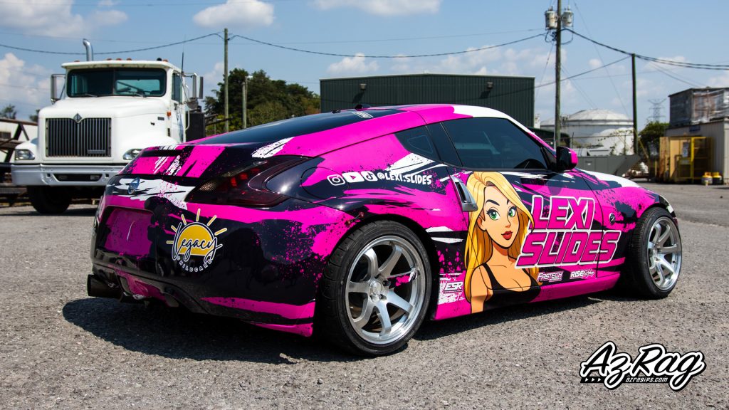 Lexi Slides 370z - Drift Livery Install | AZ Rag Installations & Print ...