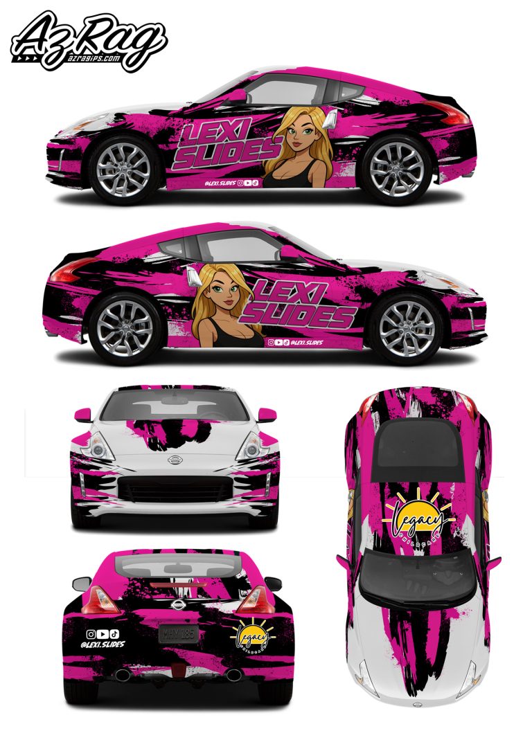 Lexi Slides 370z - Drift Livery Install | AZ Rag Installations & Print ...