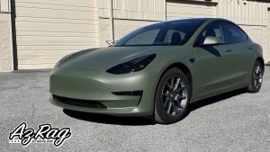 Matte Green Model 3 Vinyl Wrap