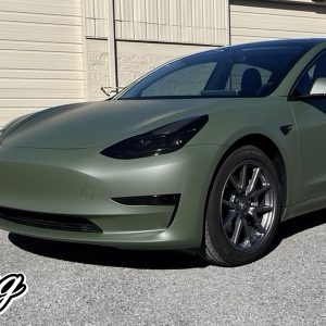 Matte Green Model 3 Vinyl Wrap