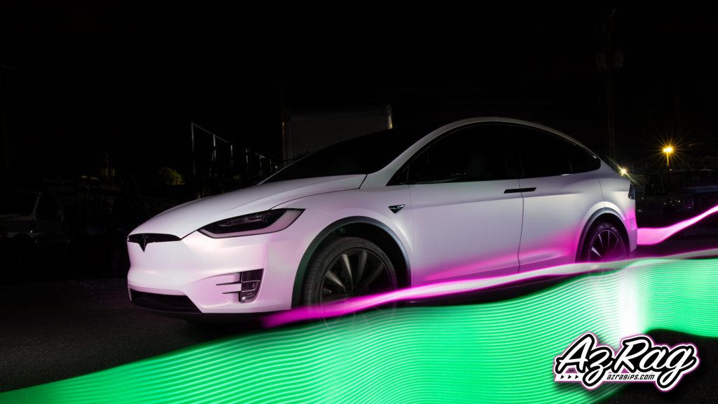 Model X Vinyl Wrap - Tesla KPMF Starlight Pink