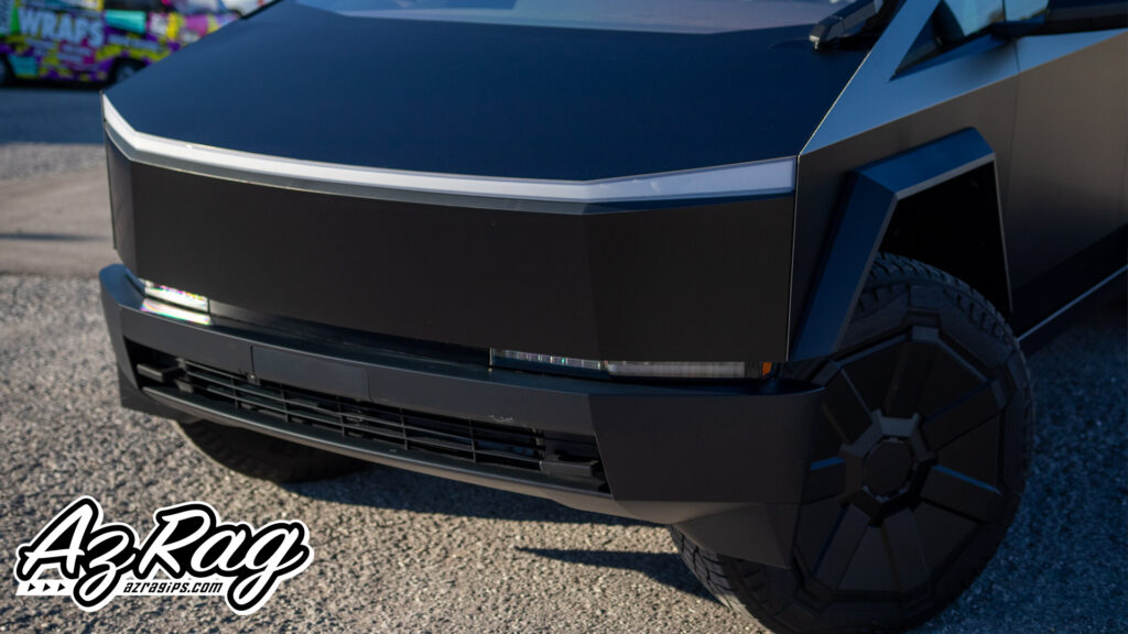 Satin Black Cyber Truck Wrap Knoxville TN – AZ Rag