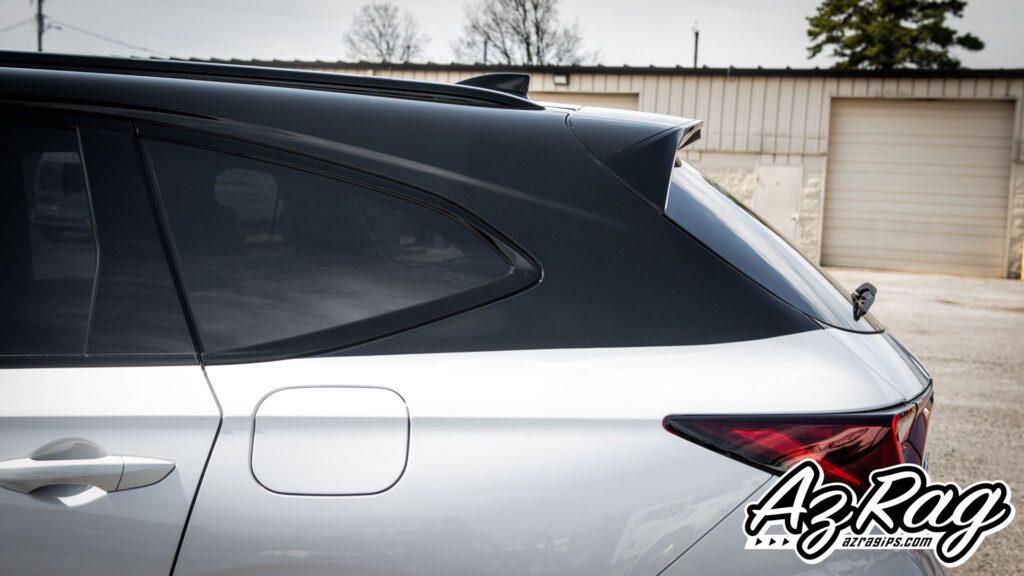 Acura MDX Roof Wrap in Knoxville: Black Roof and Rocker Accents on a Brand New A-Spec