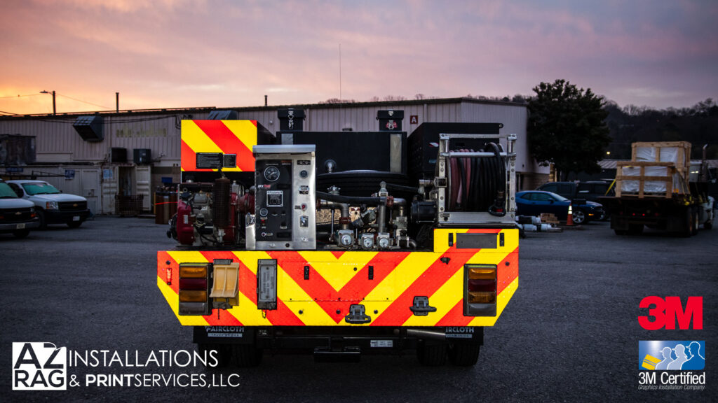 Reflective Vehicle Graphics on a Ram 5500: Emergency Vehicle Wraps for Fire, EMS, and Safety Fleets