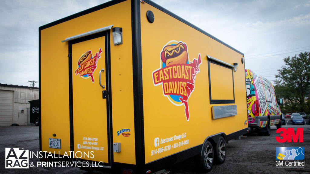 Food Trailer Wrap for East Coast Dawgs: Bold Graphics That Sell Before the First Bite