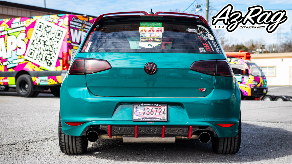 Double-Take GTI: A Custom 2‑Tone Wrap in 3M PWF Gloss Basilisk Blue & Gloss Umbra Rosso