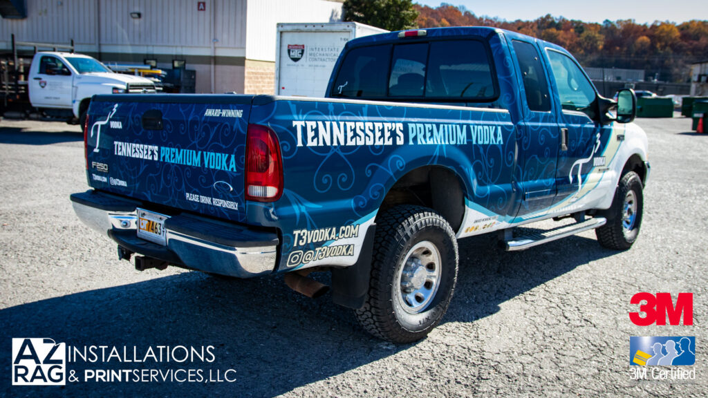 Commercial Vehicle Wrap for T3 Vodka: Full Wrap on a Ford F-250 in Knoxville, TN