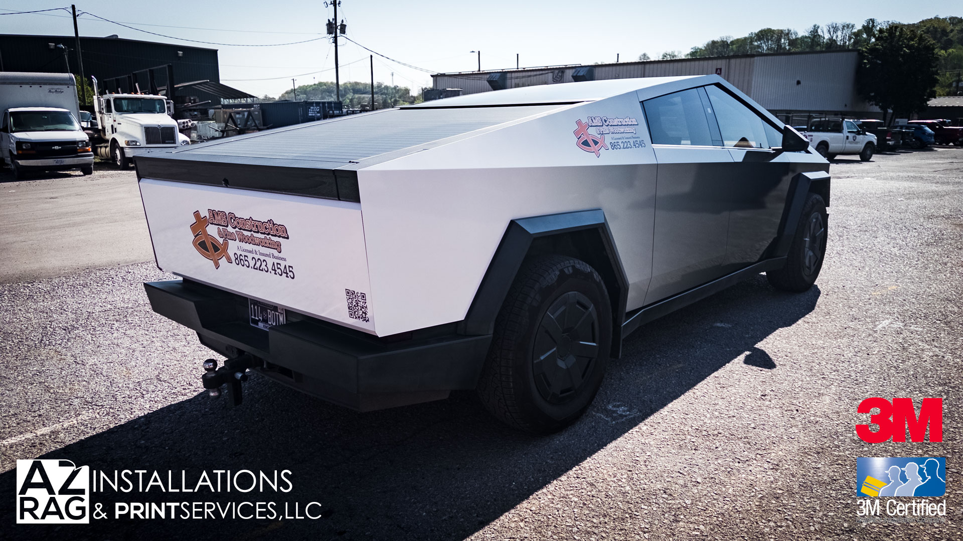 Custom Fade Wrap on a Tesla Cybertruck in Knoxville: Commercial ...