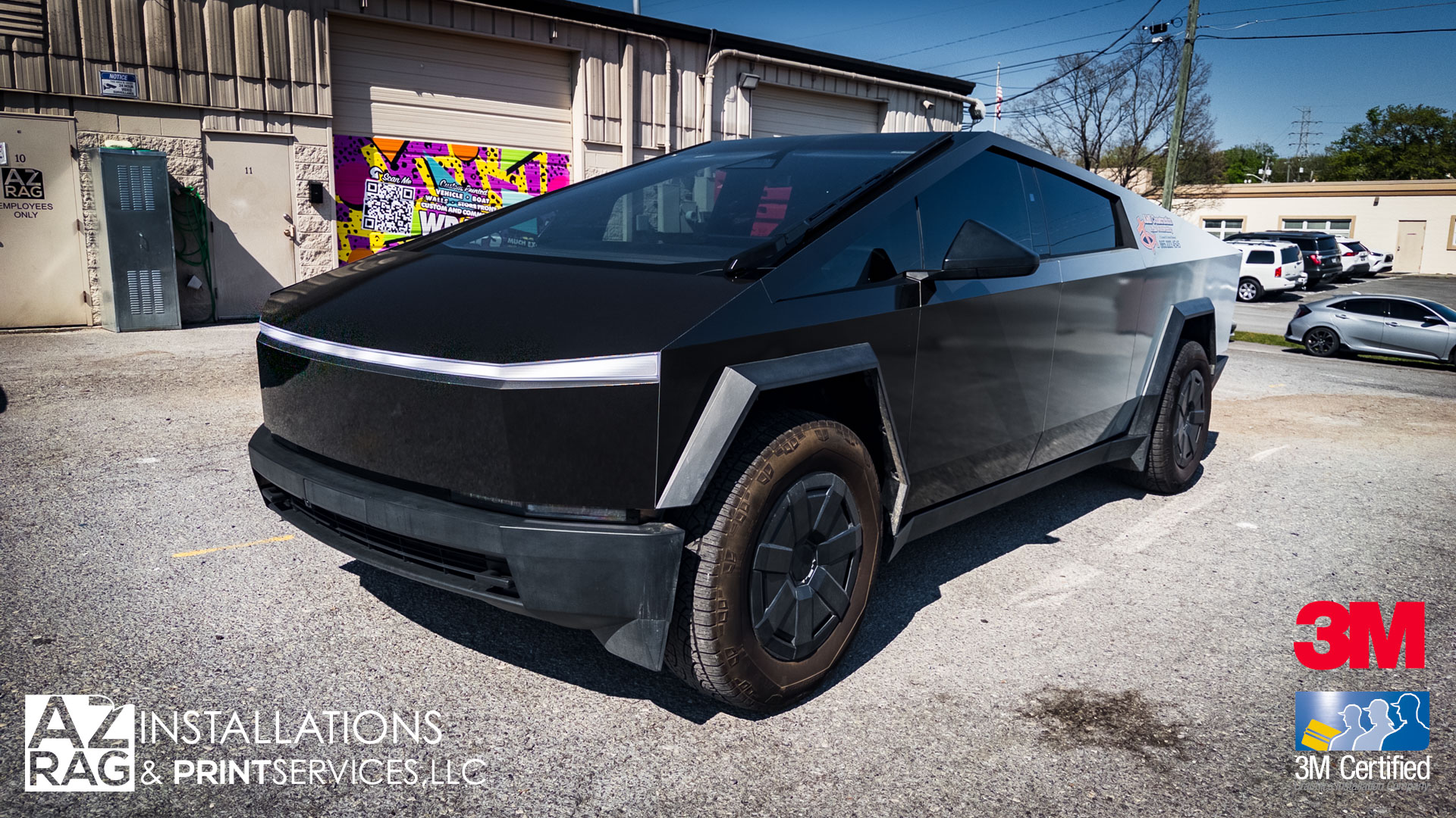 Custom Fade Wrap on a Tesla Cybertruck in Knoxville: Commercial ...
