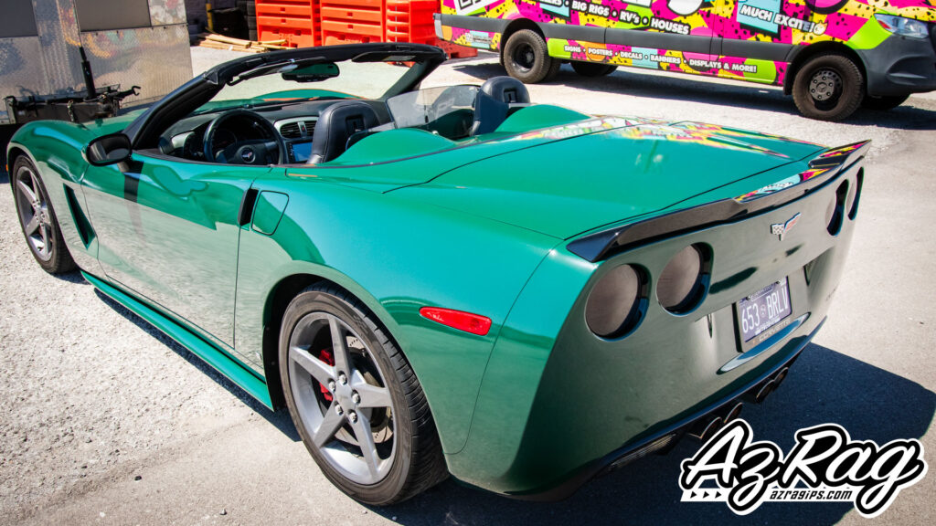 C6 Corvette Color Change Wrap in KPMF Gloss British Racing Green: Knoxville, TN