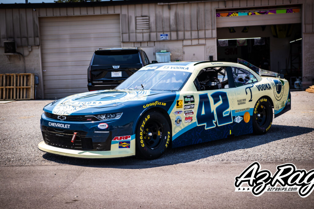 NASCAR Race Car Wrap for T3 Vodka: Full Livery on a Chevrolet in Knoxville, TN