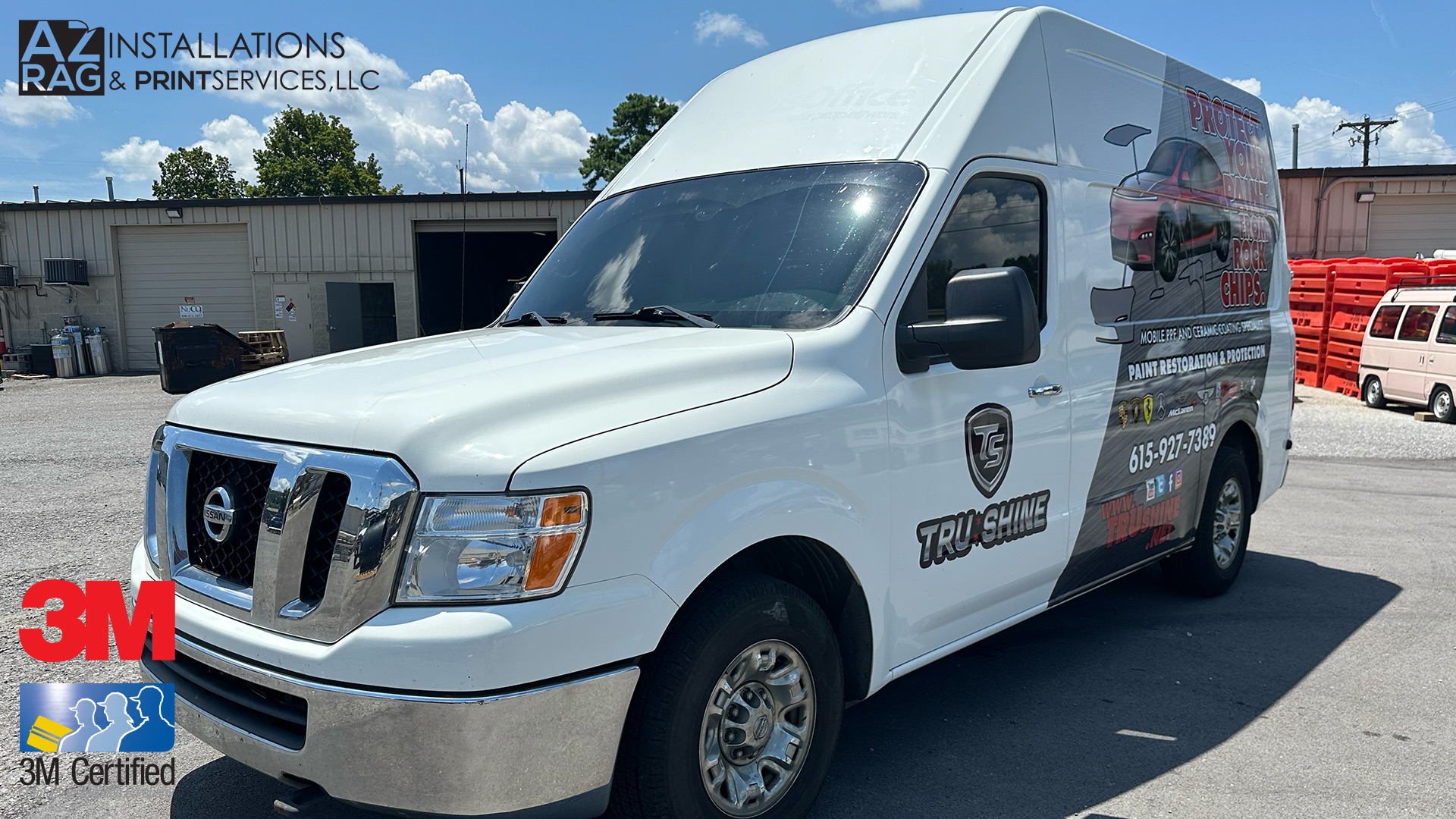 service van partial wrap for Oliver Springs TN contractor vehicle graphics