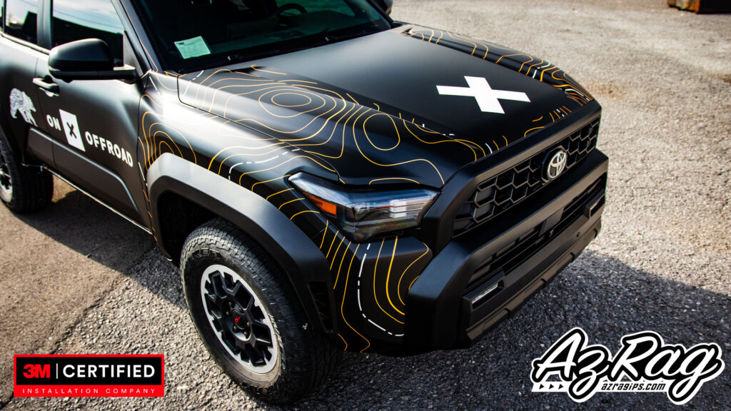 Toyota 4Runner TRD ON X Offroad full wrap hood and fender topographic map wrap Knoxville