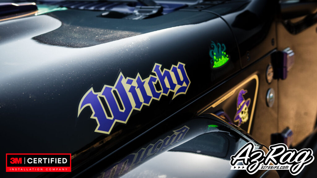 custom vinyl graphics Jeep Wrangler Rubicon 392 witch theme Knoxville TN