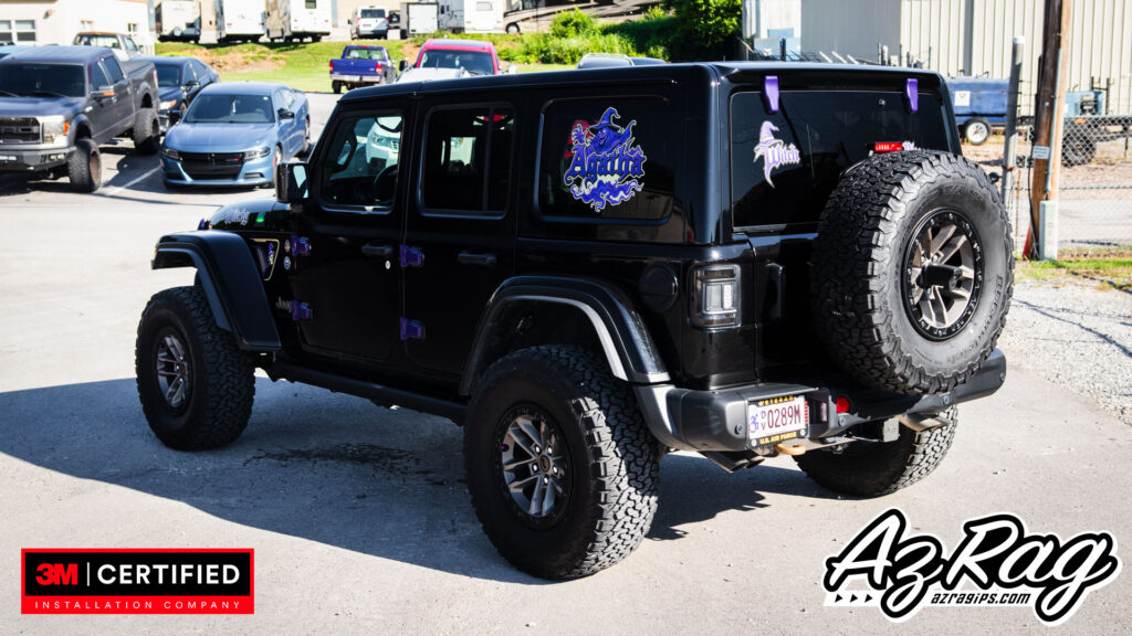 Agatha custom witch decal package Jeep Wrangler Rubicon 392 side view Knoxville