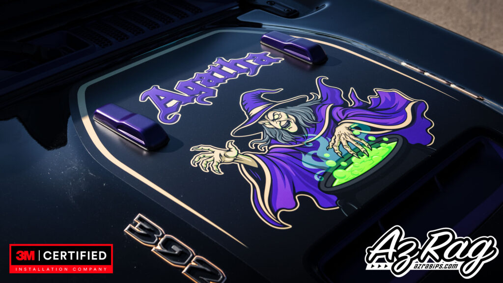 custom witch graphics Jeep Wrangler Rubicon 392 side detail Knoxville Tennessee