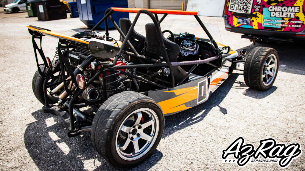 Goblin open wheel race car rear livery wrap exposed engine and chassis Knoxville TN