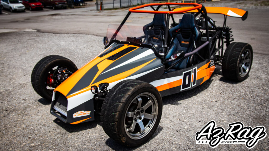 Goblin open wheel race car custom livery front three-quarter passenger side Knoxville TN