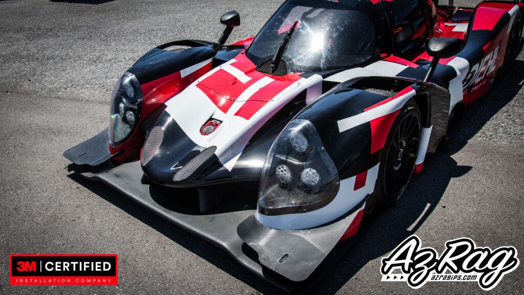 Diehl Liger LMP3 race car red black white wrap full view Knoxville TN