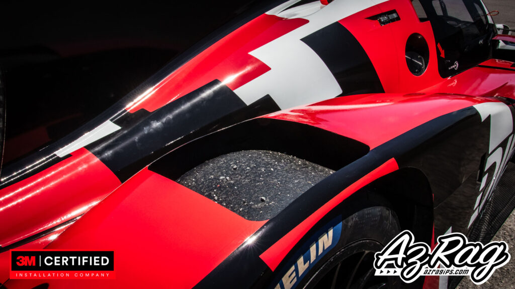 Diehl Liger LMP3 prototype race car red black white livery wrap Knoxville TN
