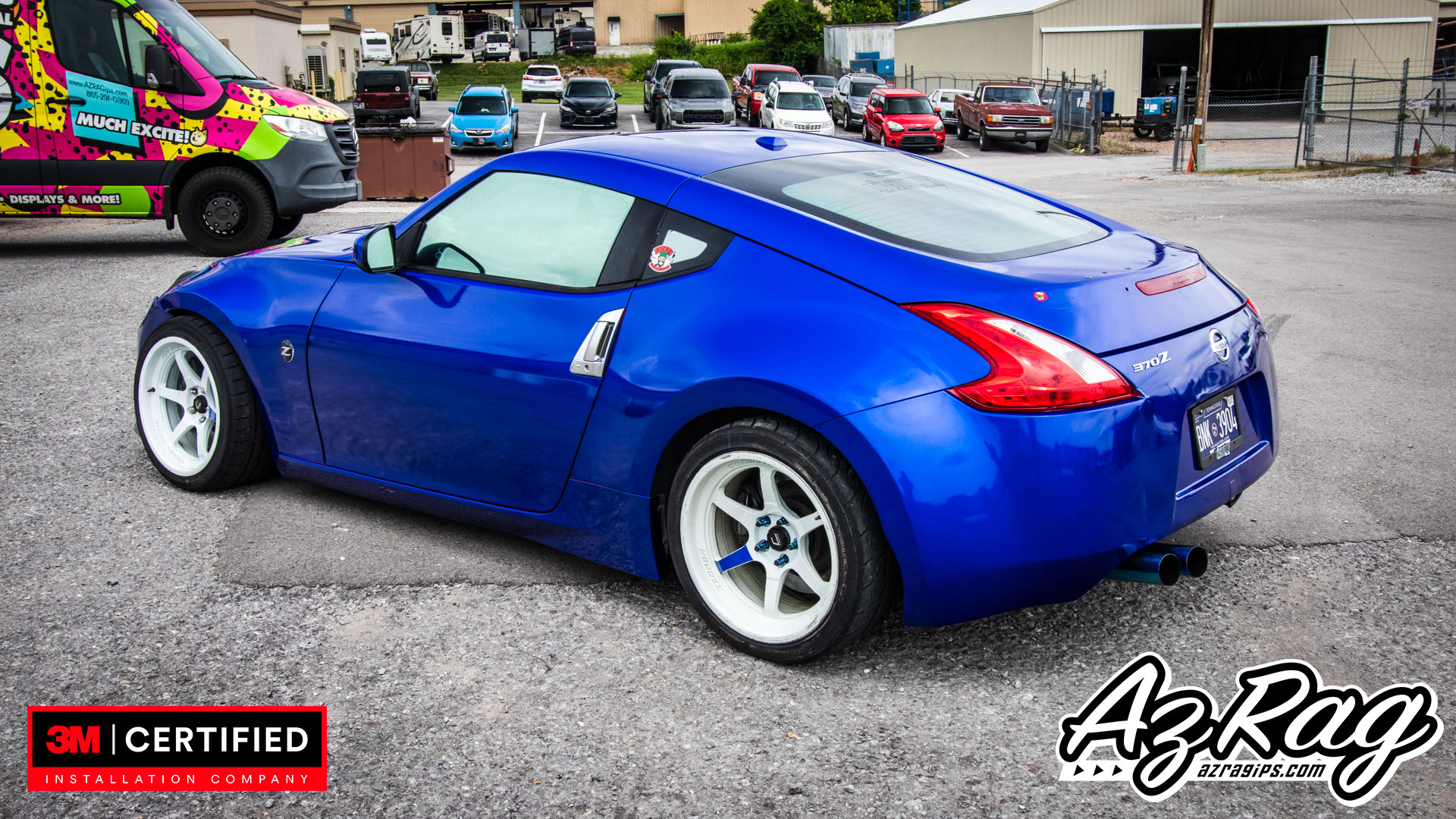 Color Change Wrap on a Nissan 370Z in Knoxville: 3M Cosmic Blue
