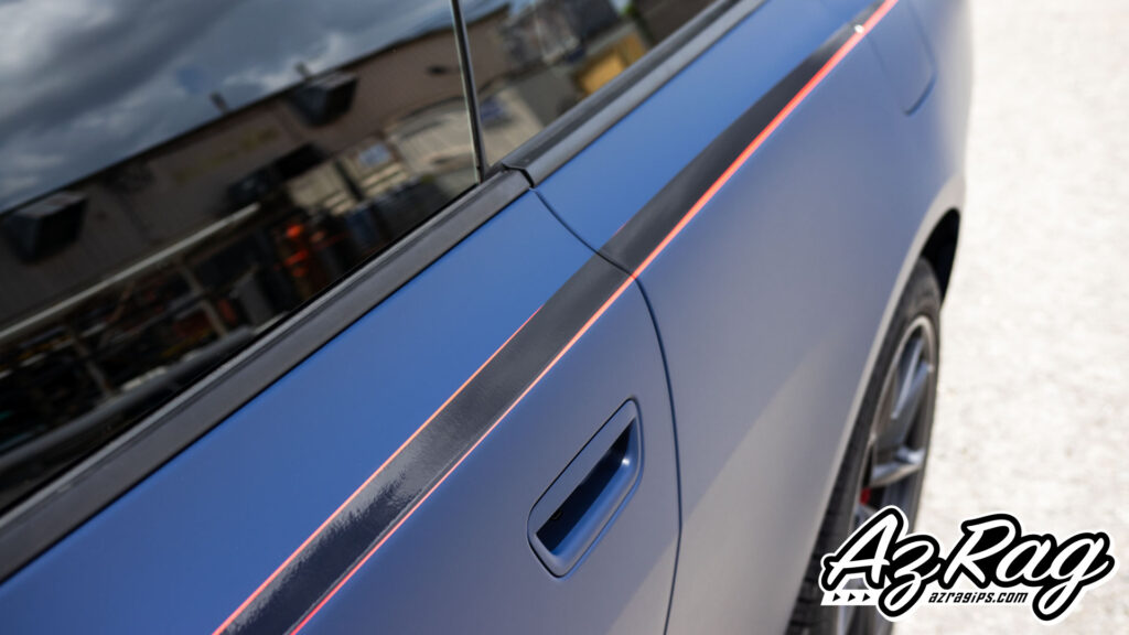 Dodge Charger Daytona EV matte indigo color change wrap Knoxville TN AZRagIPS