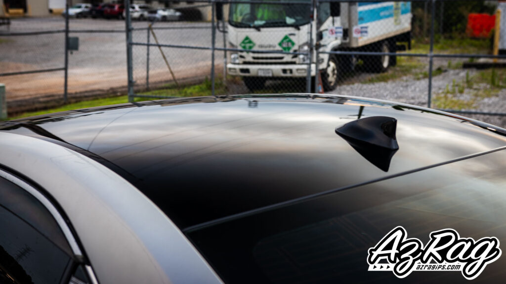 Lexus IS 250 F Sport gloss black roof wrap partial wrap Knoxville TN AZRagIPS