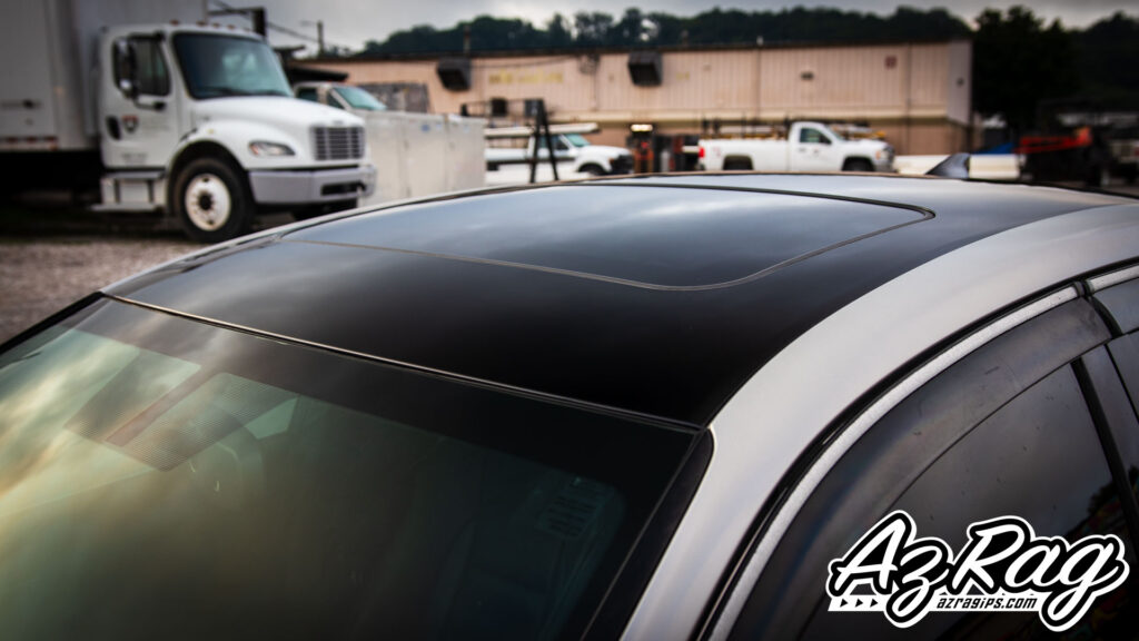 Lexus IS 250 F Sport gloss black roof wrap partial wrap Knoxville TN AZRagIPS