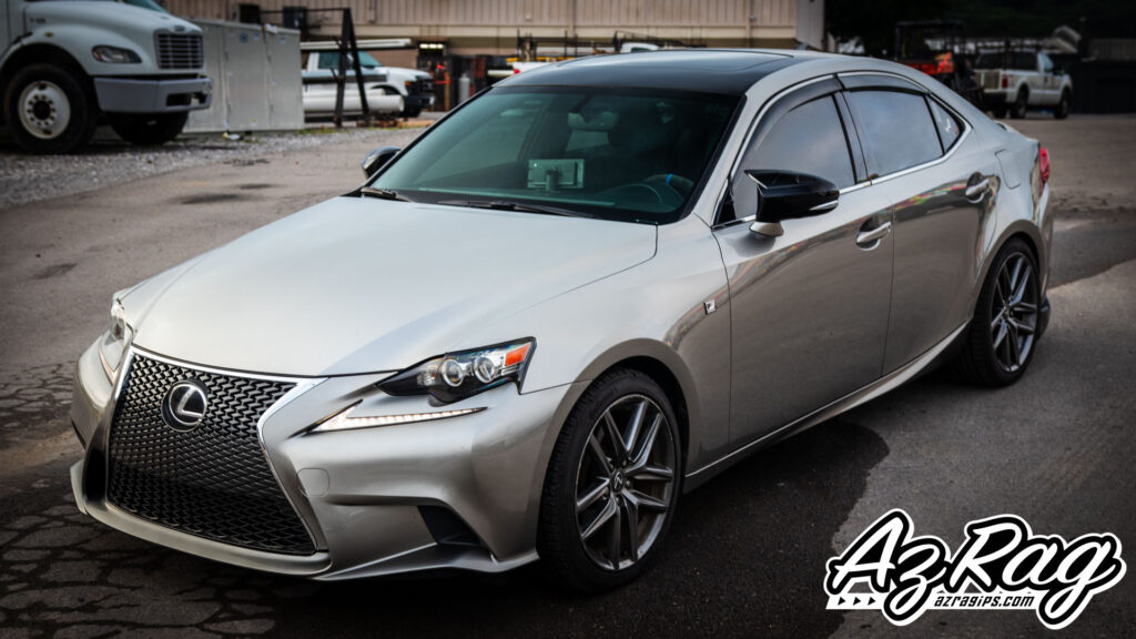 Lexus IS 250 F Sport gloss black roof wrap partial wrap Knoxville TN AZRagIPS