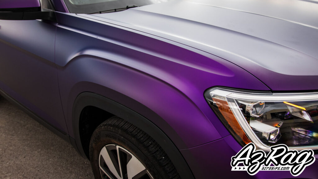 Volkswagen Atlas KPMF matte purple black iridescent color change wrap Knoxville TN AZRagIPS