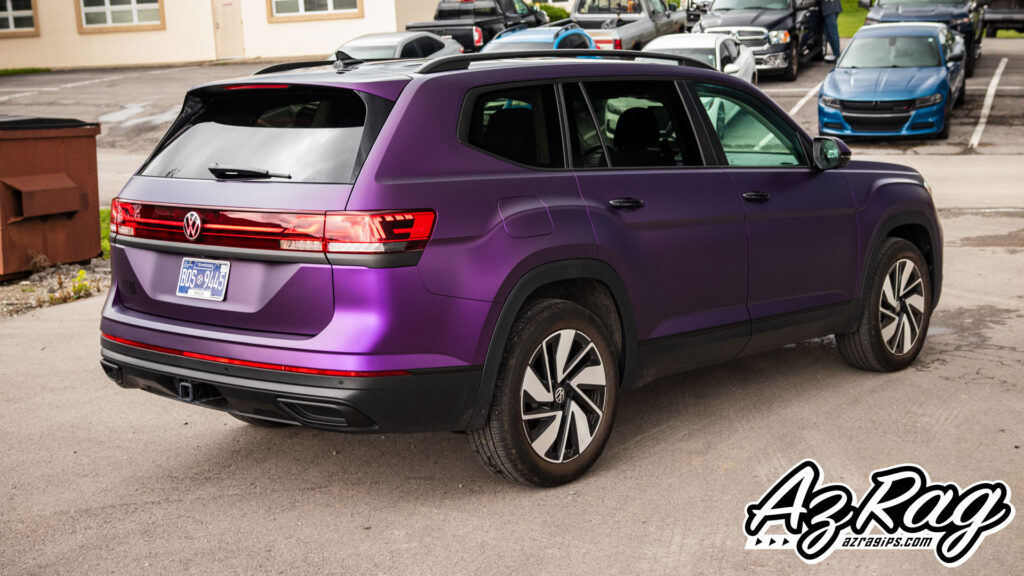 Volkswagen Atlas KPMF matte purple black iridescent color change wrap Knoxville TN AZRagIPS
