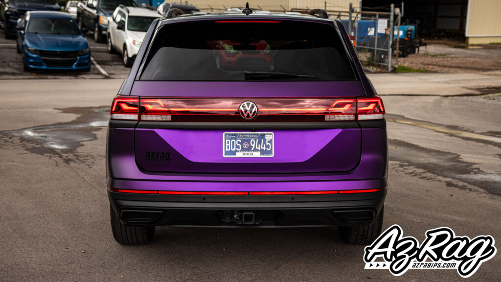 Volkswagen Atlas KPMF matte purple black iridescent color change wrap Knoxville TN AZRagIPS