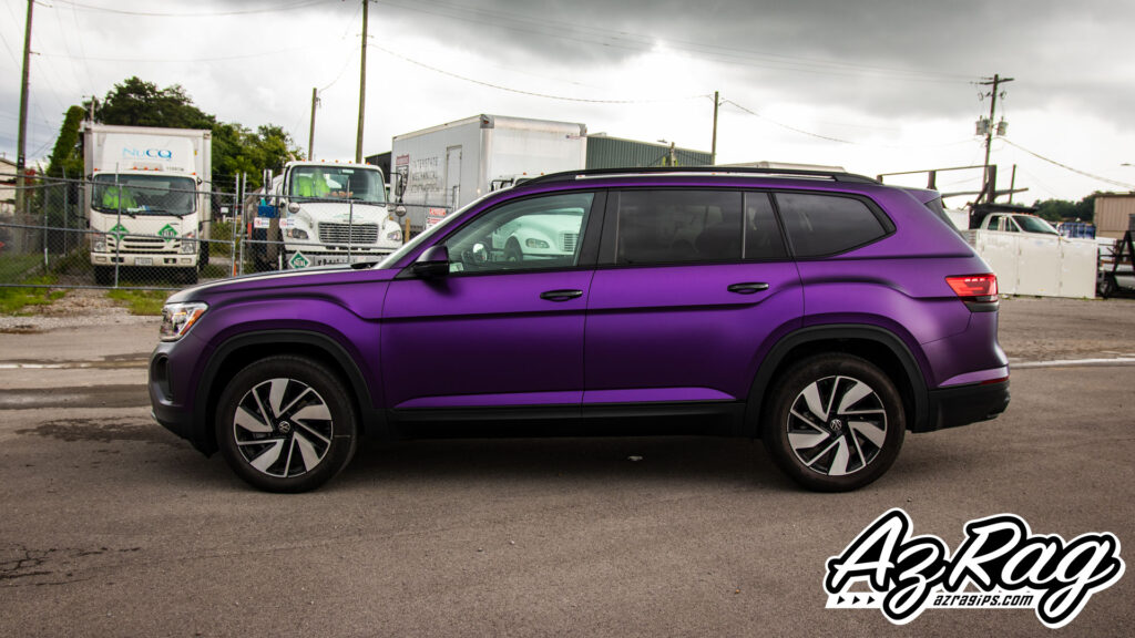 Volkswagen Atlas KPMF matte purple black iridescent color change wrap Knoxville TN AZRagIPS
