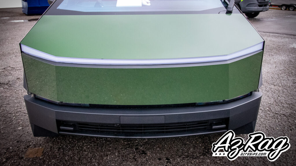 3M High Gloss Military Green Tesla Cybertruck color change wrap Knoxville TN