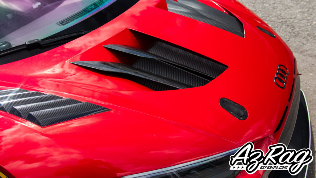 Audi R8 LMS GT2 race car wrap Oracal Luscious Lips red Knoxville TN