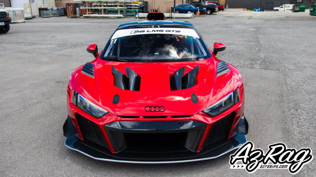 Audi R8 LMS GT2 race car wrap Oracal Luscious Lips red Knoxville TN