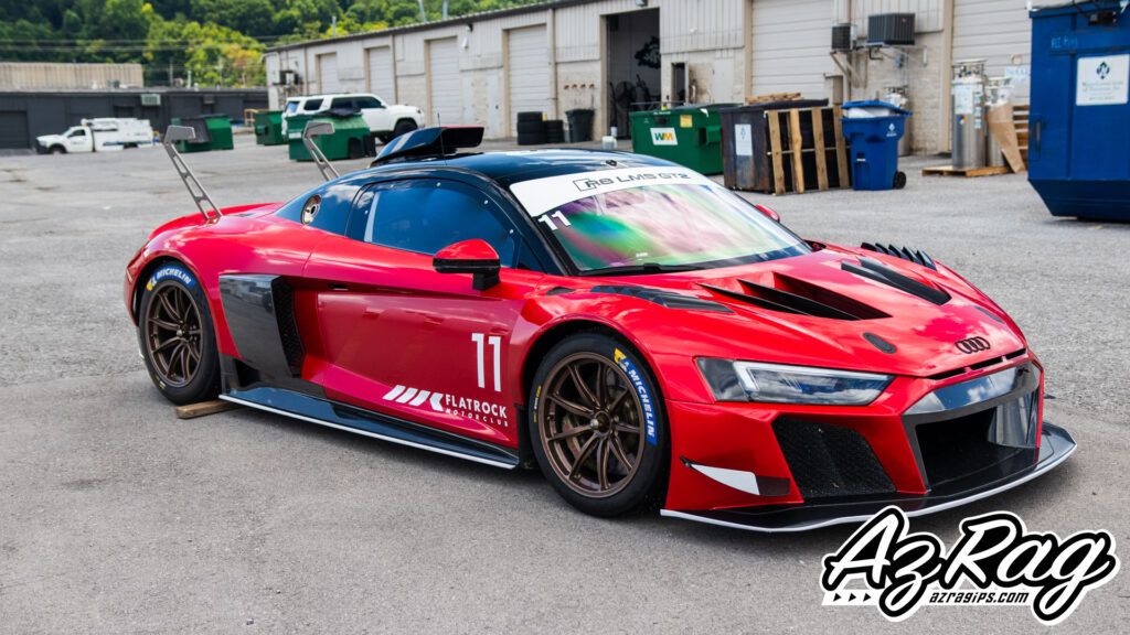 Audi R8 LMS GT2 race car wrap Oracal Luscious Lips red Knoxville TN
