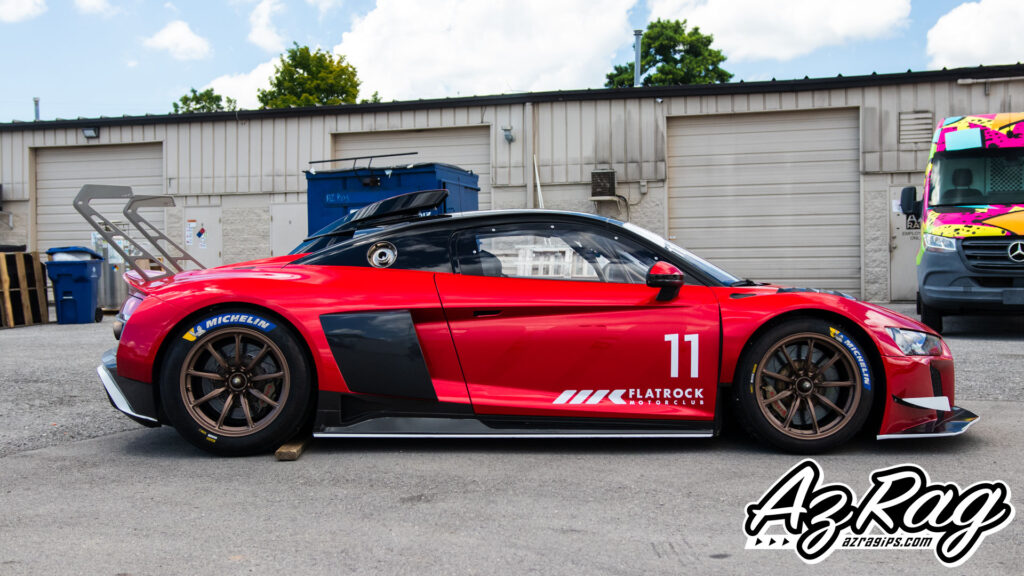 Audi R8 LMS GT2 race car wrap Oracal Luscious Lips red Knoxville TN