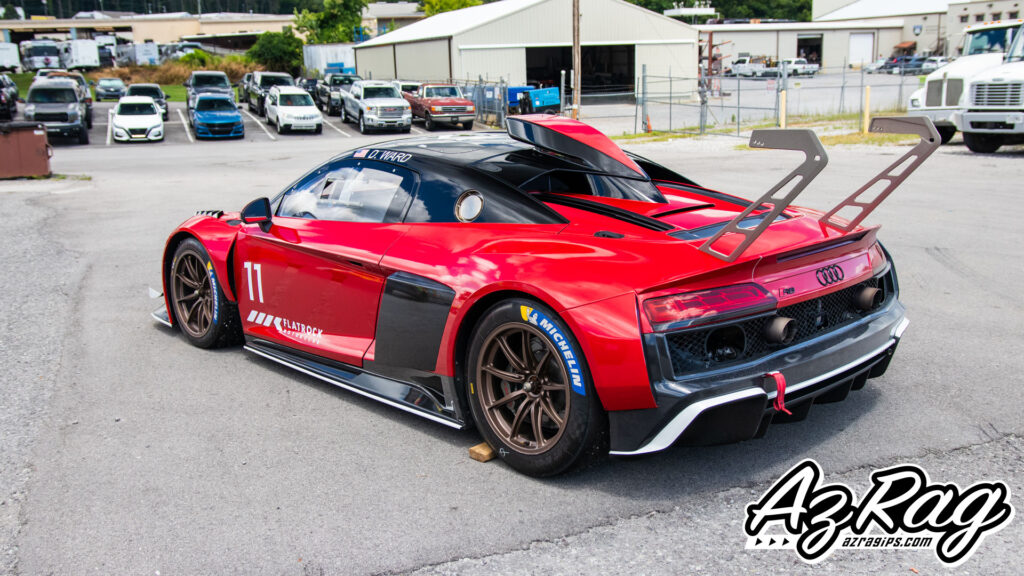 Audi R8 LMS GT2 race car wrap Oracal Luscious Lips red Knoxville TN