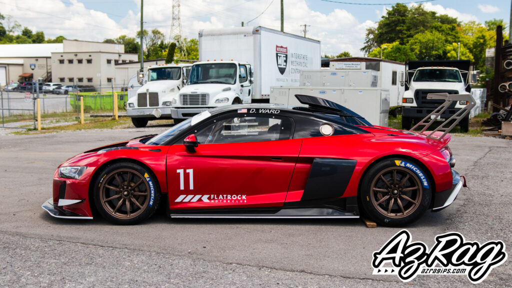 Audi R8 LMS GT2 race car wrap Oracal Luscious Lips red Knoxville TN