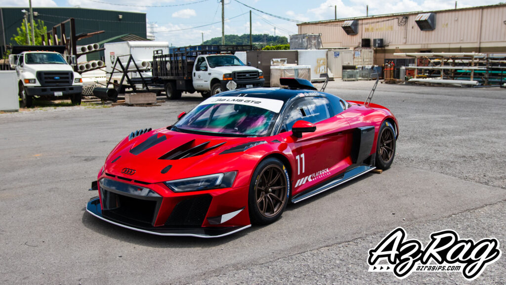 Audi R8 LMS GT2 race car wrap Oracal Luscious Lips red Knoxville TN