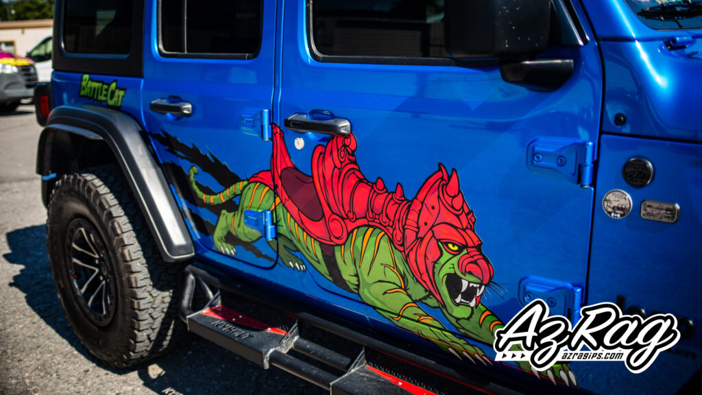 Battle Cat He-Man spot graphics Jeep Wrangler Willys Knoxville TN