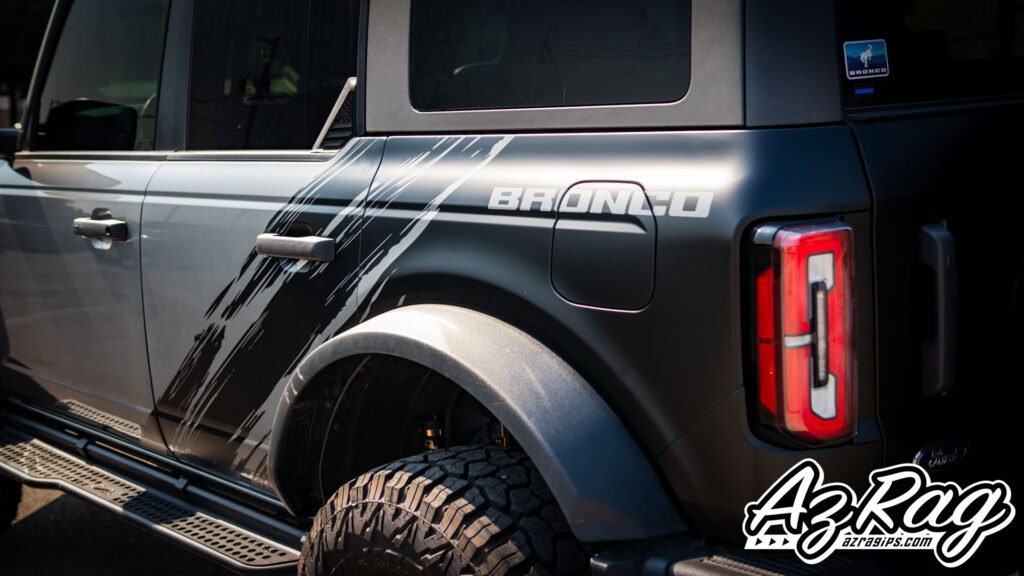 satin black 3M 2080 graphics on a Ford Bronco in Knoxville TN