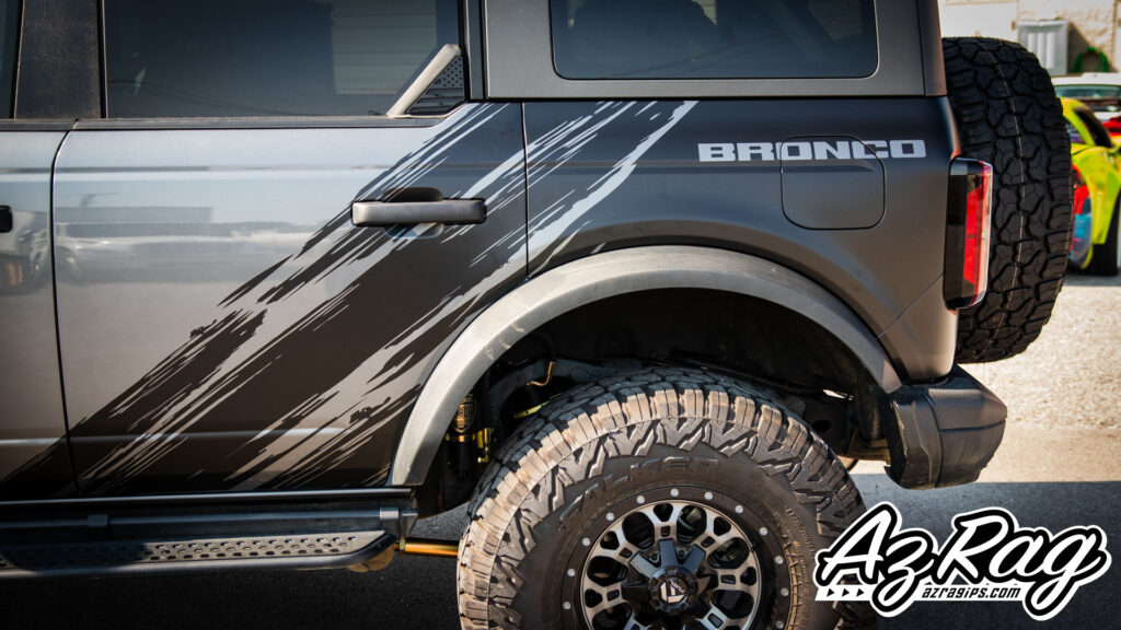 satin black 3M 2080 graphics on a Ford Bronco in Knoxville TN