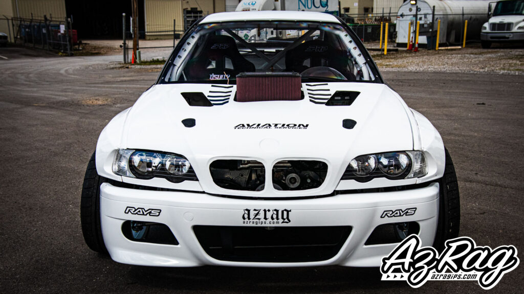 Formula Drift competition livery BMW E46 Connor O'Sully US Army Knoxville TN